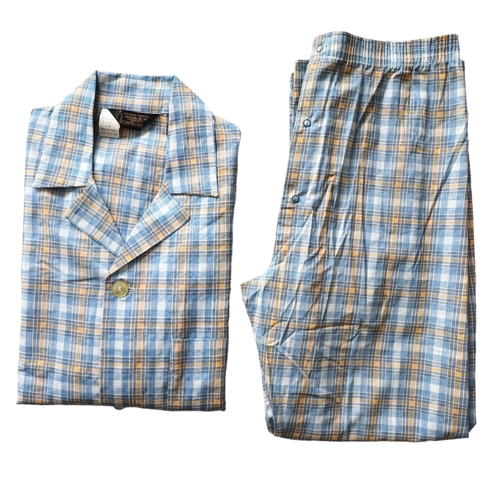 Sears Vintage Perma Prest Plaid Pajama Set - NWOT | MEDIUM